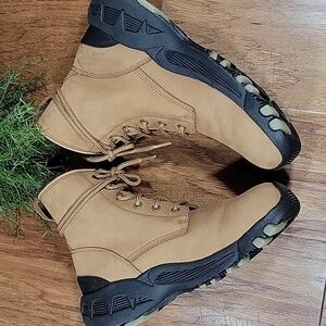 Double H Leather Lace Up Boots 7